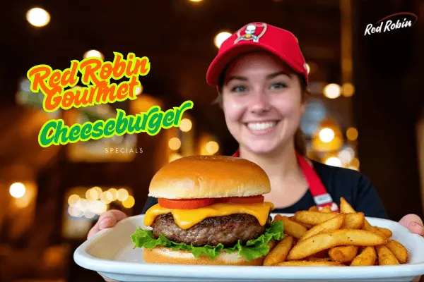 Red Robin Gourmet Cheeseburger 1 Red Robin Gourmet Cheeseburger Price, Calories & Nutrition